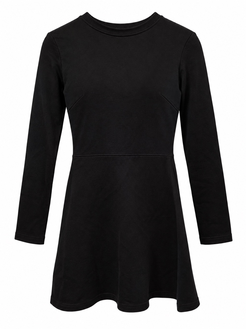 ZARA TRF Black Long Sleeve Skater Mini Dress
